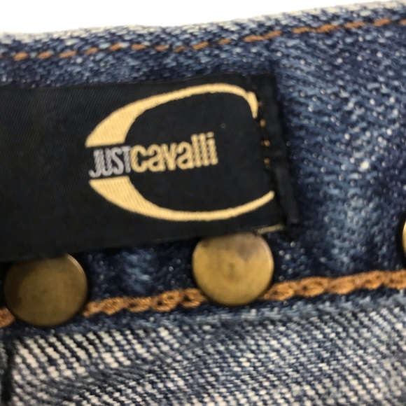 Just Cavalli Italy Studded Flare Leg Jeans Embellished Italy 30 - Picture 9 of 12